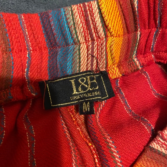 Women’s L&B Striped Bell Bottom Pants - Size M - Picture 4 of 4